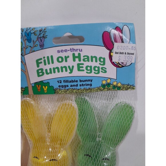 Vintage Bunny Rabbit Fill & Hang Blow Mold Plastic Easter Eggs Lot. Sun Hill, 18 - Picture 3 of 4